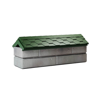 Парапет ZKING EVEREST 180х510х75мм Зеленый с посадкой на 0.5 кирпича (130мм)