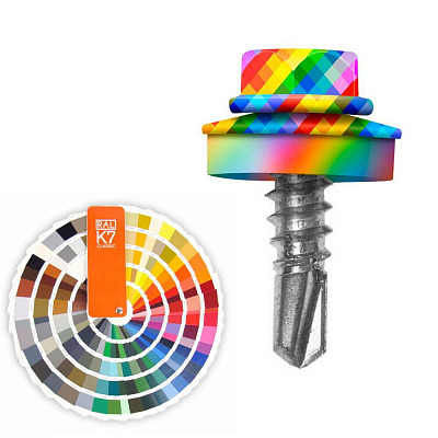 Саморез кровельный DAXMER по металлу порошковая покраска RAL 5,5 на 19мм