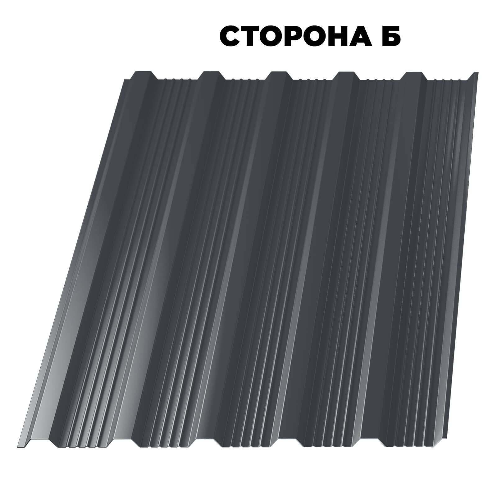 Профнастил НС-21 RAL7024 Серый Графит ш 1.17 (1,10) 0,45мм