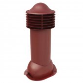 Труба вентиляционная VIOTTO d110мм h550мм для металлочерепицы RAL3005 красное вино