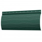 Сайдинг металлический (металлосайдинг) царьсайдинг Бревно Рубленое 4Д Зеленый мох БАРХАТ для фасада
