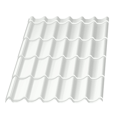 Металлочерепица Меркурий RAL9003 Белый 0,45мм фото Центр Металлокровли